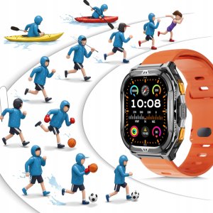 SMARTWATCH MĘSKI GPS PŁYWANIE WODOODPORNY ATM 5 SEN WENOM ROZMOWY + 2PASKI 9