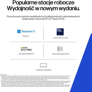 HP INC Stacja Robocza Z2 TWR G1 U7-265 vPro/32G/1TB/W11P/3YOS 3