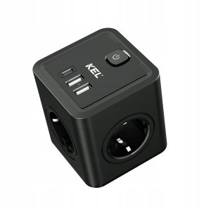 Plastrol Rozgałeźniki 4x2p+Z oraz 2xUSB-A ; 1xuSB-C Schuko ; KEL 2