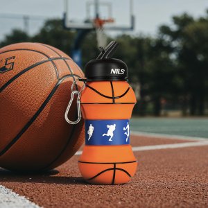 NILS NC4104 KUBEK SILIKONOWY SKŁADANY 550 ML BASKETBALL 3