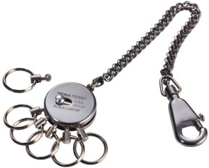 TROIKA Schlüsselanhänger PATENT CHAIN black chrome 2