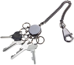 TROIKA Schlüsselanhänger PATENT CHAIN black chrome 3