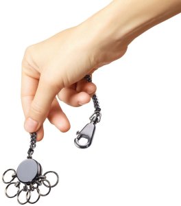 TROIKA Schlüsselanhänger PATENT CHAIN black chrome 4