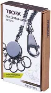 TROIKA Schlüsselanhänger PATENT CHAIN black chrome 6