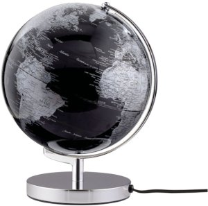 TROIKA Globus TERRA LIGHT schwarz, silberfarben 1