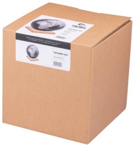 TROIKA Globus EXPLORER 360  schwarz, silberfarben, glänzend 2