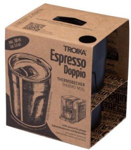 TROIKA Thermobecher ESPRESSO DOPPIO schwarz 4