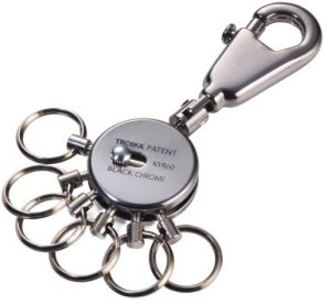 TROIKA Schlüsselanhänger PATENT black chrome 2