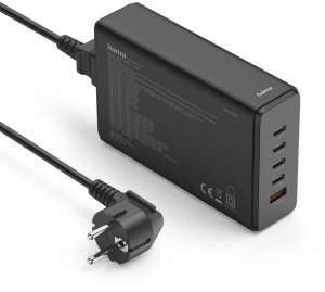 HAMA STACJA ŁADUJĄCA O MOCY 240W,4X USB-C, 1X USB-A, CZARNA 2