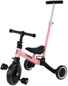 Rower Trójkołowy PRO50 Rowerek Z Rączką Do Prowadzenia Różowy 2
