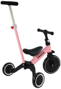 Rower Trójkołowy PRO50 Rowerek Z Rączką Do Prowadzenia Różowy 3