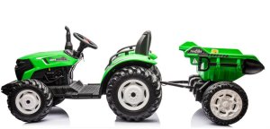 Lean Cars Traktor Na Akumulator HC-306 Z Przyczepą Jasno Zielony 24V 2