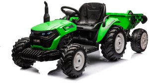 Lean Cars Traktor Na Akumulator HC-306 Z Przyczepą Jasno Zielony 24V 4