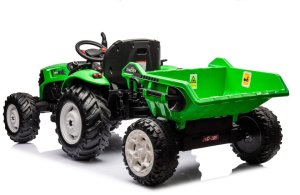 Lean Cars Traktor Na Akumulator HC-306 Z Przyczepą Jasno Zielony 24V 6