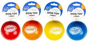 DUVO+ ZABAWKA GUMOWA PIŁKA 6,5cm MIX      KOLOR   10154 2