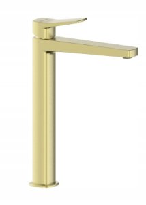 4522-712-31 / KFA / MALAGA /  BATERIA UMYWALKOWA NABLATOWA ZE SPUSTEM CLICK CLACK, PVD BRUSHED LIGHT GOLD / 1