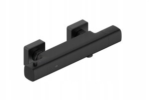5756-010-81 / KFA / MALAGA /  BATERIA NATRYSKOWA, TERMOSTATYCZNA , ŚCIENNA , BLACK / 1