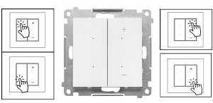 Kontakt-Simon Ściemniacz Kontakt Simon do LED ściemnialnych klawiszowy moduł 230V Dimmer Simon 55 biały mat TESL1W.01/111 4
