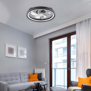 Wentylator Lamkur Lamkur Fargo 49892 plafon wentylator lampa sufitowa 1x37W LED 3000K 4000 lm czarny 10