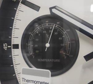 Zegar ścienny SEIKO QXA823S 33 cm cichy mechanizm termometr . 7