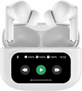 Denver TWD-305 TW BT Earbuds/Ladecase m. Touchscreen weiß 1