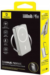 Powerbank Baseus Nomos Qi2 10000 mAh 45W Powerbank z ładowaniem indukcyjnym Szary 11