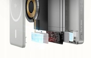 Powerbank Baseus Nomos Qi2 10000 mAh 45W Powerbank z ładowaniem indukcyjnym Szary 5