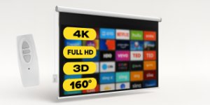 Ekran projekcyjny elektryczny z pilotem Camrock Matte ER 120 3