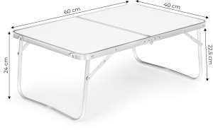 Stolik turystyczny mały stół piknikowy składany 60x40 cm biały MultiGarden 8