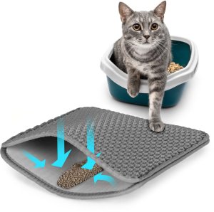 Mata dwuwarstwowa wycieraczka pod kuwetę dla kota szara Petsi 6