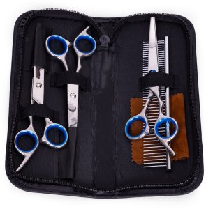 Zestaw groomerski do strzyżenia psów kotów nożyczki grzebień etui Petsi 2