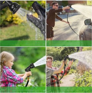 Wąż ogrodowy rozciągliwy z pistoletem. Metalowe szybkozłączki (długość 22m) 2