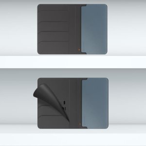 Etui na paszport UNIQ Belmont z Apple    Find My blokada RFID szaro niebieski 10