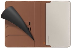 Etui na paszport UNIQ Belmont z Apple    Find My blokada RFID karmelowy beżowy 2