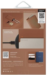 Etui na paszport UNIQ Belmont z Apple    Find My blokada RFID karmelowy beżowy 5