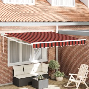 VidaXL Automatyczna markiza chowana pomarańczowa i brązowa 350x250 cm 1