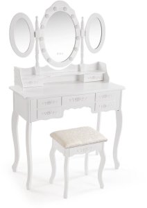 Toaletka Versa Biały Drewno Szkło Drewno MDF 40 X 144 X 90 CM 1