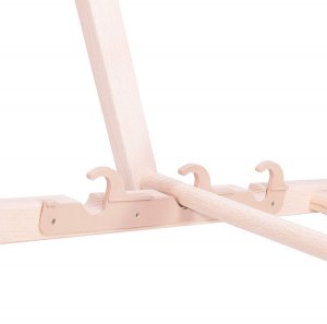 Leżak ogrodowy, drewniany z 3-stopniową regulacją, plażowy, balkonowy, czerwony UNIWERSALNY 8