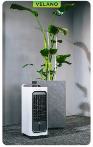 WENTYLATOR KOLUMNOWY WODNY PODŁOGOWY OSCYLACJA PILOT KLIMATOR PRZENOŚNY 80W 6