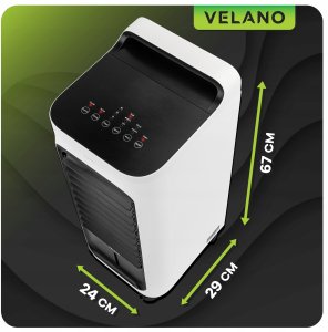 WENTYLATOR KOLUMNOWY WODNY PODŁOGOWY OSCYLACJA PILOT KLIMATOR PRZENOŚNY 80W 7