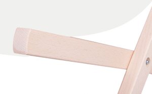 Leżak ogrodowy, drewniany z 3-stopniową regulacją, plażowy, balkonowy, biały UNIWERSALNY 2