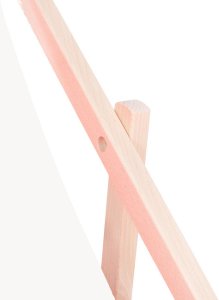 Leżak ogrodowy, drewniany z 3-stopniową regulacją, plażowy, balkonowy, biały UNIWERSALNY 5