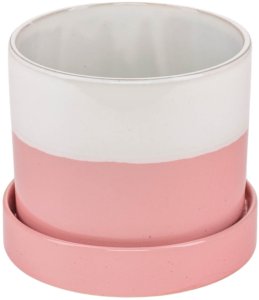 Osłonka ceramiczna INGER z podstawką różowa S 1