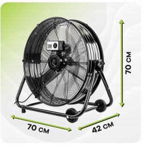 WENTYLATOR PRZEMYSŁOWY WIATRAK PODŁOGOWY CYRKULATOR 61CM 300W DUŻY MOCNY 10