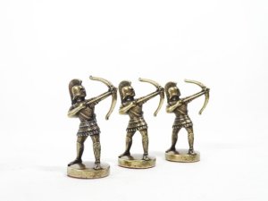 Duże ekskluzywne mosiężne szachy Łucznicy 44x44cm S10BBRO 2