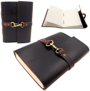 Elegancki Notes Skórzany Retro 200 stron Vintage - AH06 1