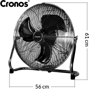 Wentylator podłogowy mocny wiatrak 120W Cronos KYT-30D1 Czarny 3