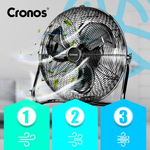 Wentylator podłogowy mocny wiatrak 120W Cronos KYT-30D1 Czarny 7