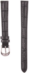 Czarny pasek skórzany do zegarka Bisset BS-101 12mm 1