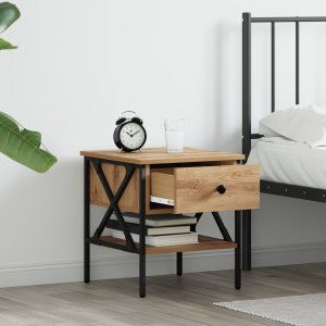 vidaXL 2 szt. Stolik nocny z litego dębu 40x42x45 cm 2